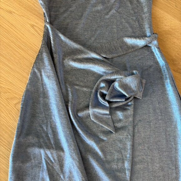 Lovers + Friends Kahlo Midi Dress Electric Blue Shimmer Size XS Revolve - Picture 5 of 9